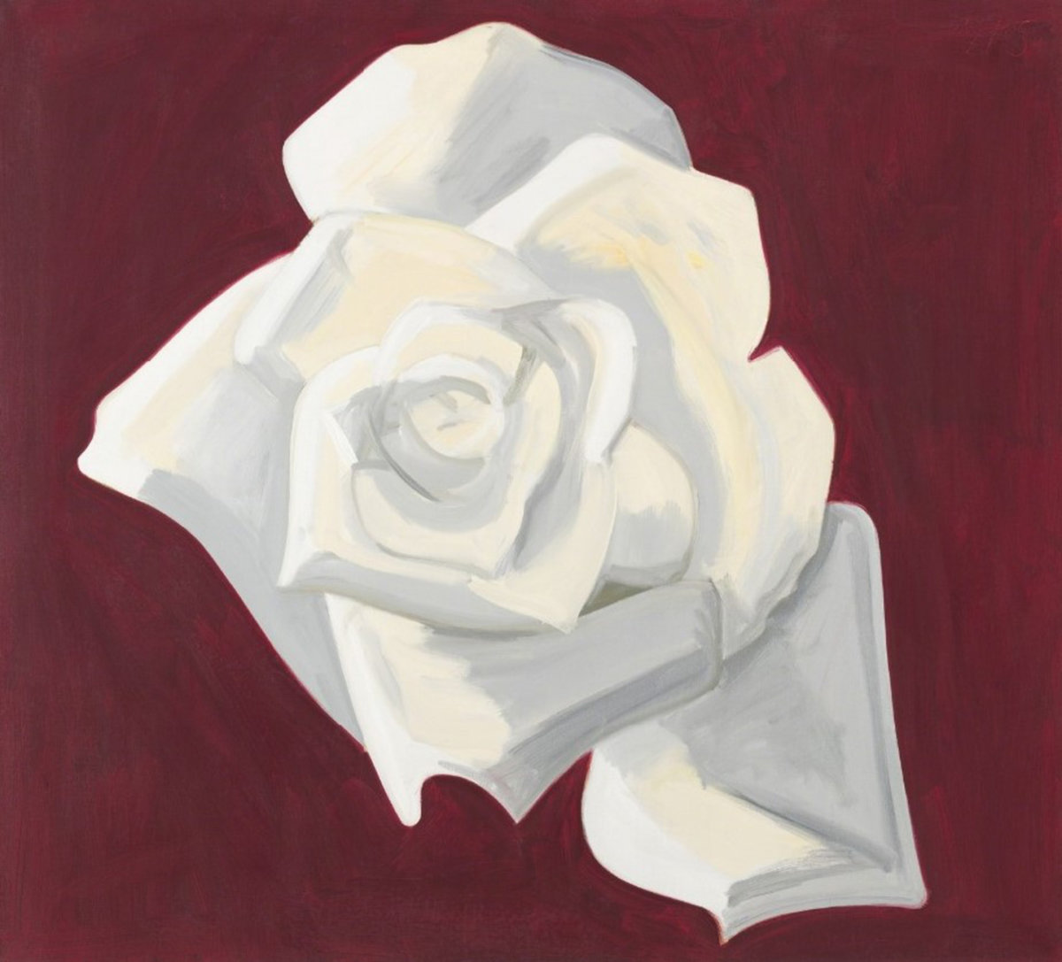 Alex Katz's "Untitled (Rose)" on view at The Drawing Room.