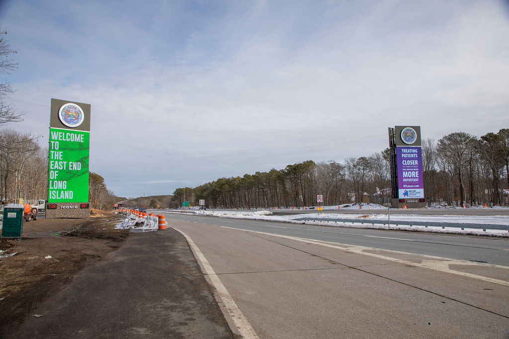 Shinnecock billboards now greet drivers in both directions on Sunrise Highway road