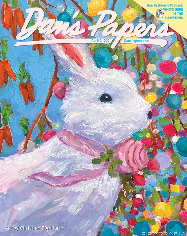 Christine D'Addario's art on the cover of the April 2, 2021 Dan's Papers issue.