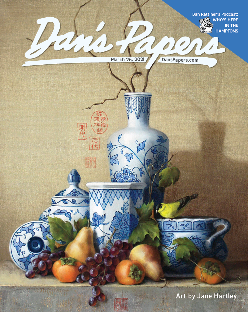 Jane Hartley's art on the cover of the March 26, 2021 Dan's Papers issue.