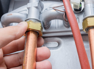 copper pipes plumbing