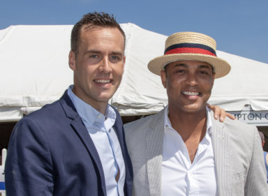 Tim Malone and Don Lemon at the 2018 Hampton Classic Horse Show