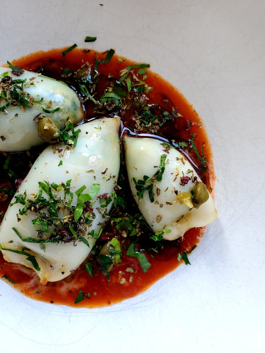 Elaia Estiatorio Chef Radu Grigore's Kalamari Yemista Recipe