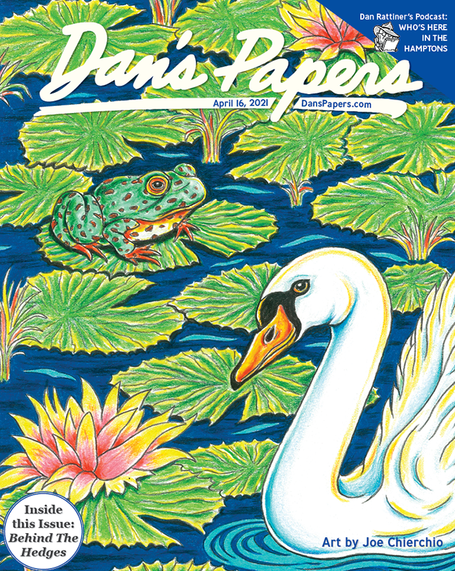 Joe Chierchio's art on the cover of the April 16, 2021 Dan's Papers issue.