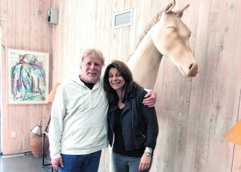 Steven Gaines and Angela LaGreca in pre-COVID times
