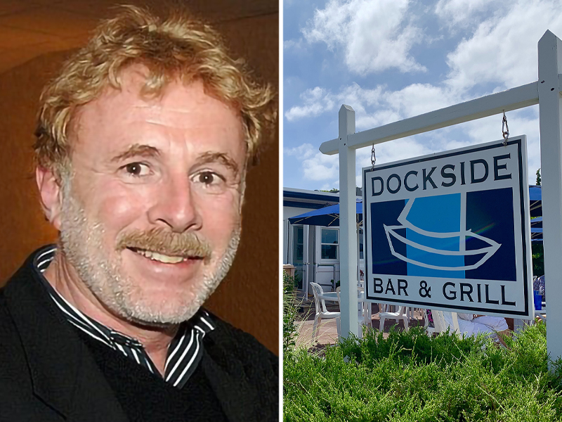 Steven Gaines' favorite Hamptons restaurant is Dockside Bar & Grill