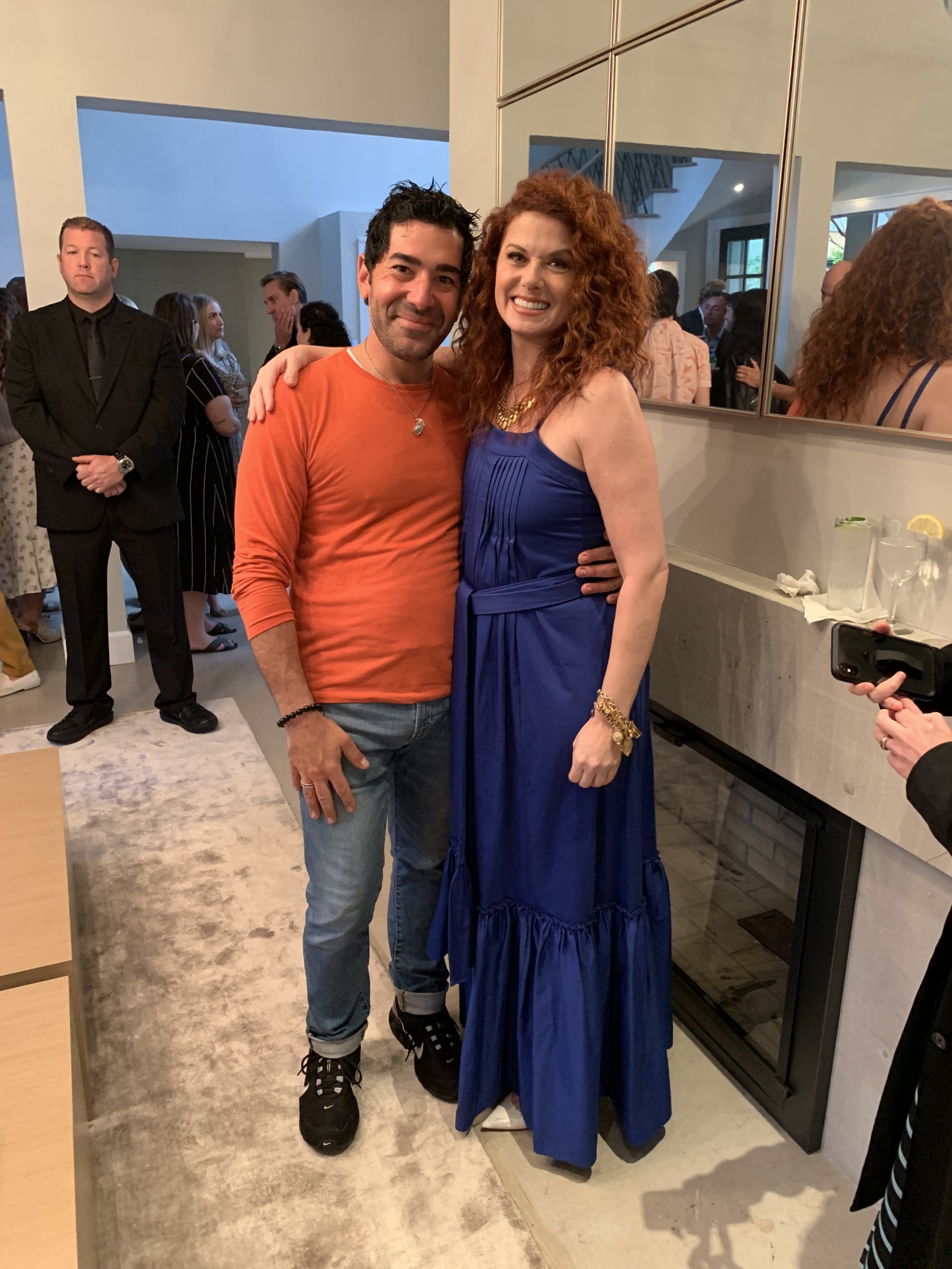 Mark Messone and Debra Messing at Topping Rose in Bridgehampton