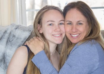 Barbara Lassen with daughter Delaney who assists her on shoots