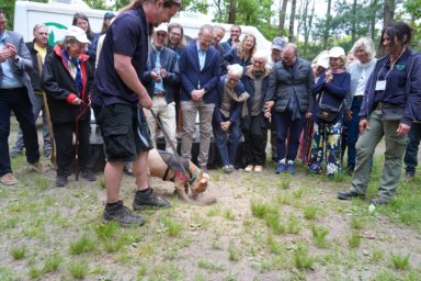 ARF resident SMUSHIE digging the first groundbreaking hole