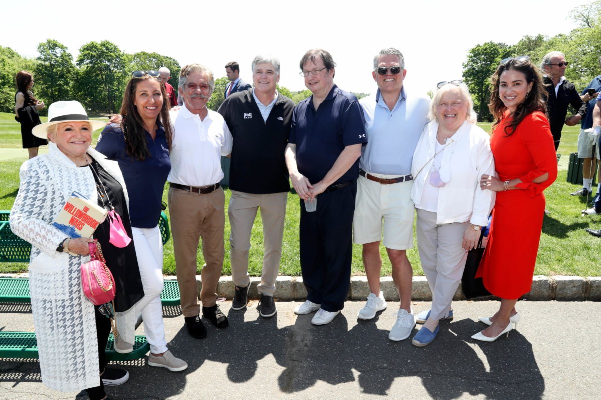 Sean Hannity and Geraldo Rivera kicked off the 33rd Annual Geraldo Rivera Golf Classic, joined by honorees Peter Klein and E. Christopher Murray, Janet Koch, Lynne Koufakis, and Erica Rivera.