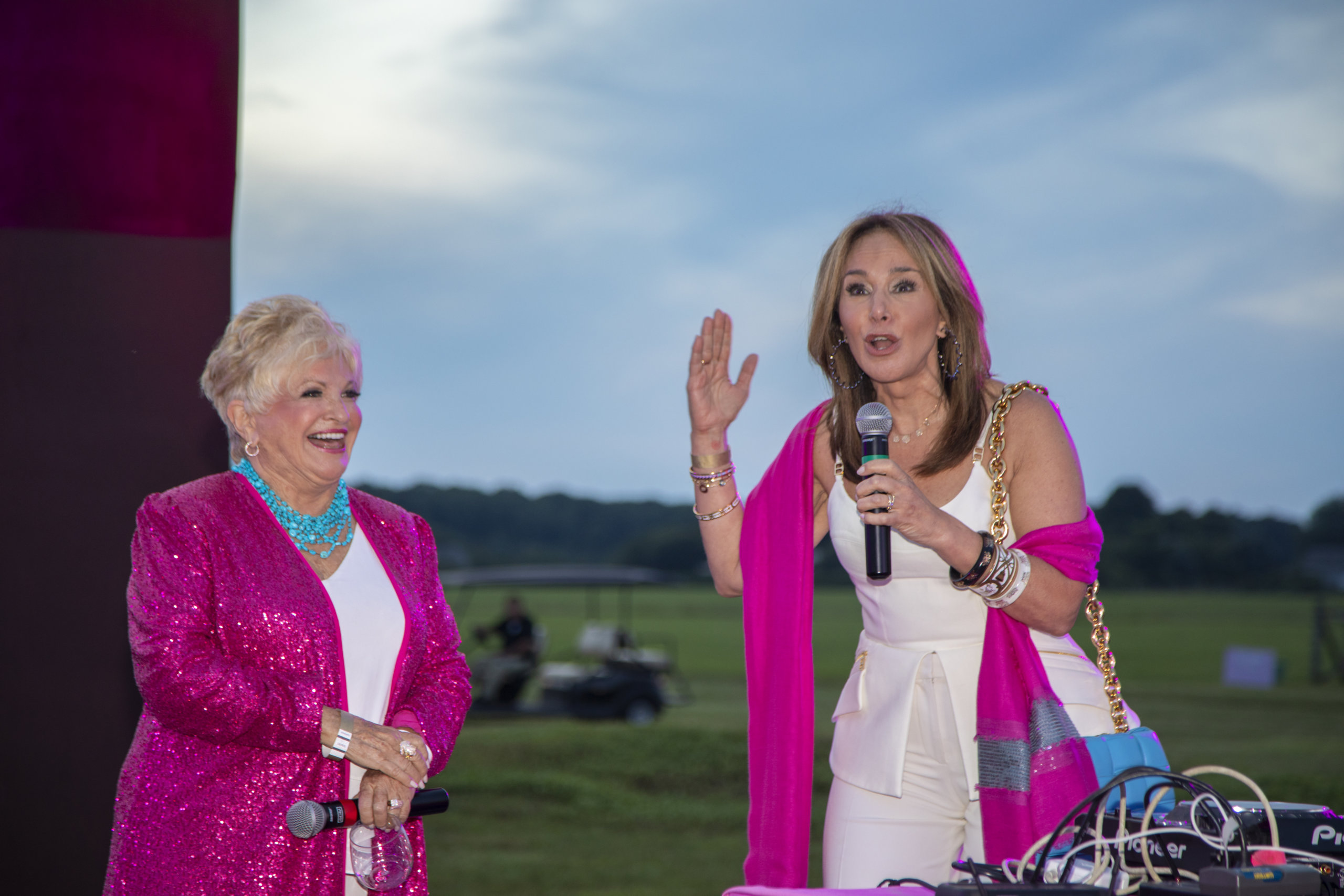 Rosanna Scotto and Vicki Schneps at Dan's Rose Soiree 2021