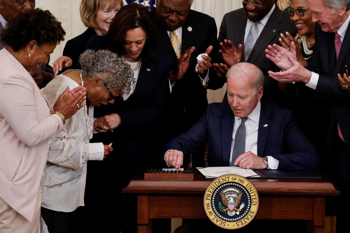 President Joe Biden signs Juneteenth National Independence Day Act into law