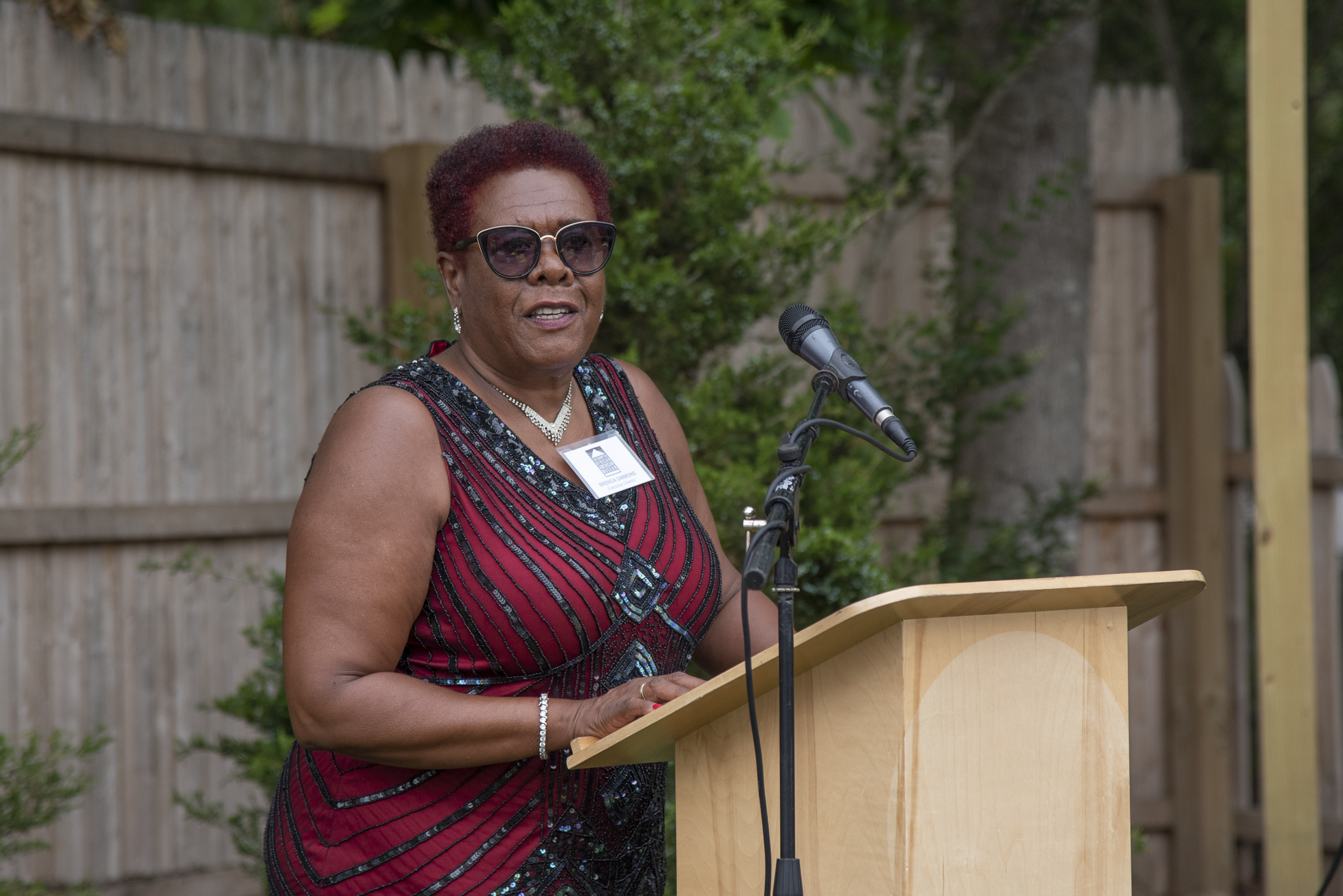 Brenda Simmons at the opening of the Southampton African American Museum