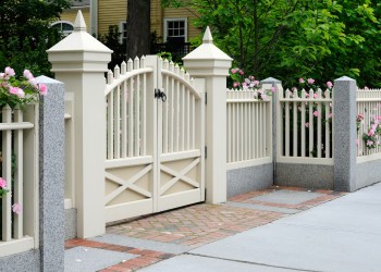 Gate and Fence with Roses