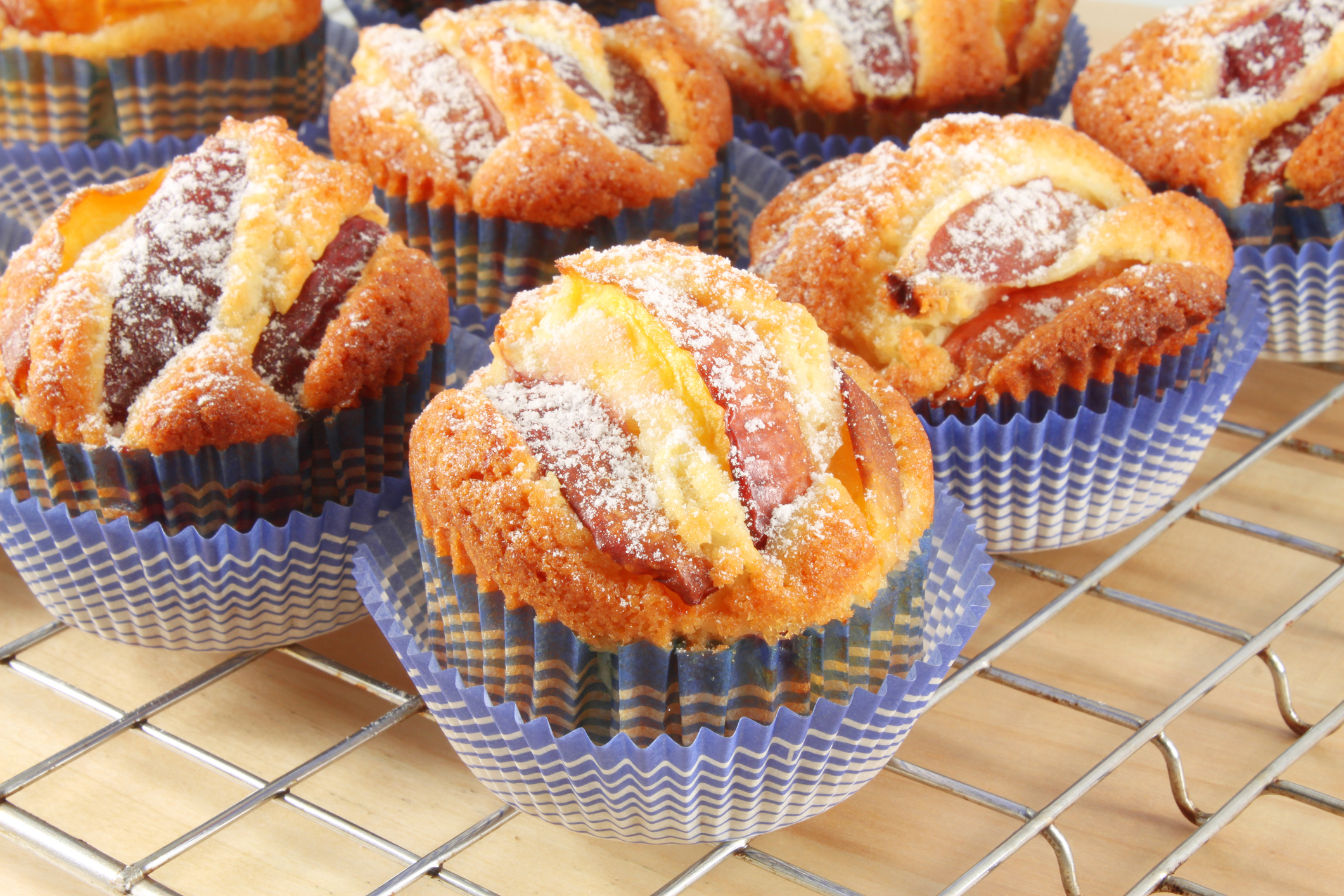 Homemade peach muffins