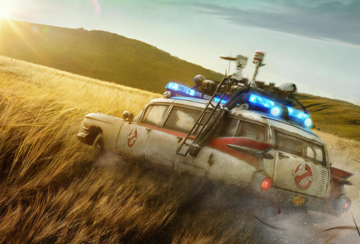 Ecto-1 from the Ghostbusters Afterlife movie poster
