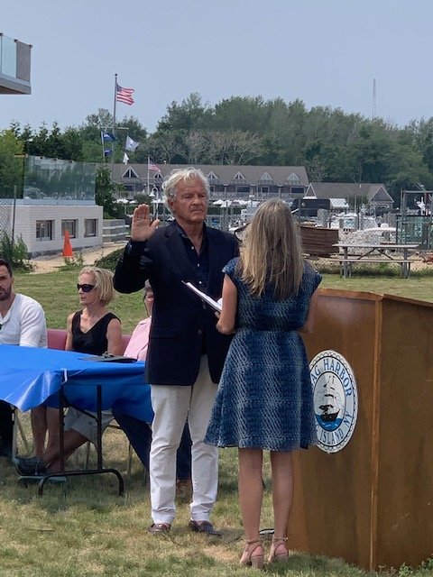 Sag Harbor Mayor James Larocca swearing in