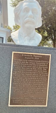 Einstein Square bust in Southold