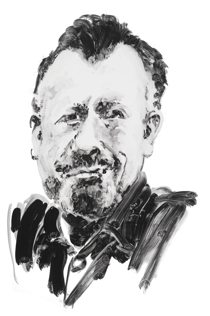 John Steinbeck portrait by Eric Fischl for Sag Harbor Church and the Saints of Sag Harbor