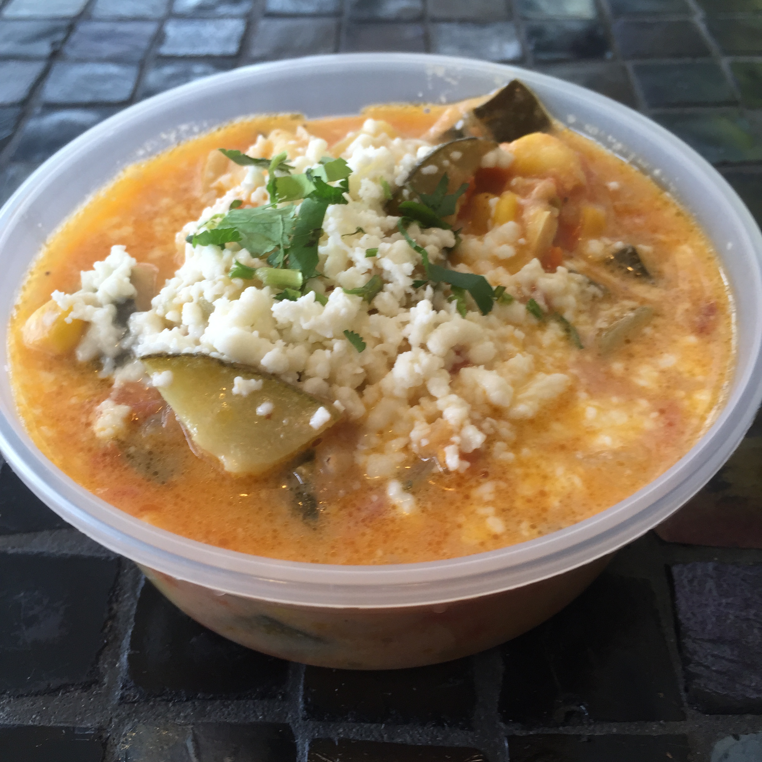 Calabazitas en crema at La Fondita