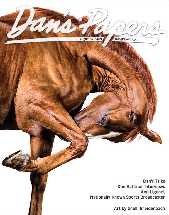 August 27, 2021 Dan's Papers cover art by Shelli Breidenbach from Hampton Classic 2021 poster art