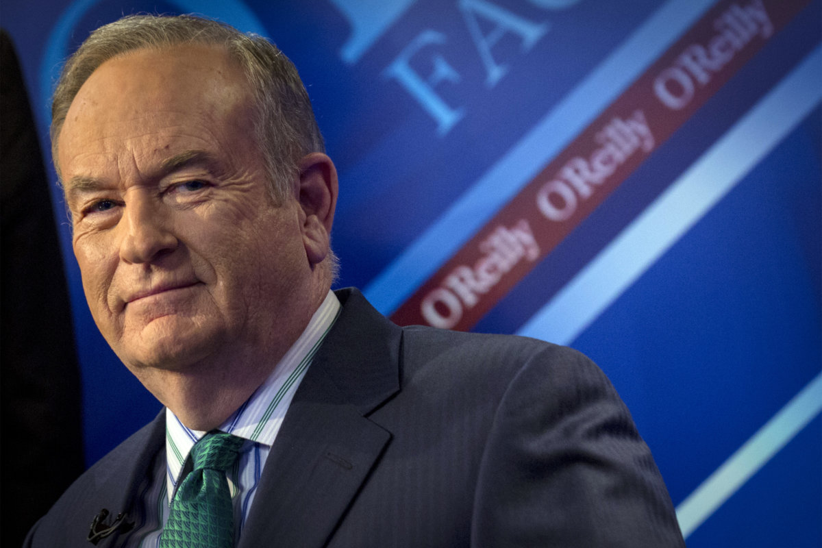 Fox News Channel host Bill O'Reilly poses on the set of his show "The O'Reilly Factor" in New York March 17, 2015. REUTERS/Brendan McDermid (UNITED STATES - Tags: ENTERTAINMENT MEDIA)Fox News Channel host Bill O'Reilly poses on the set of his show "The O'Reilly Factor" in New York March 17, 2015. REUTERS/Brendan McDermid (UNITED STATES - Tags: ENTERTAINMENT MEDIA)
