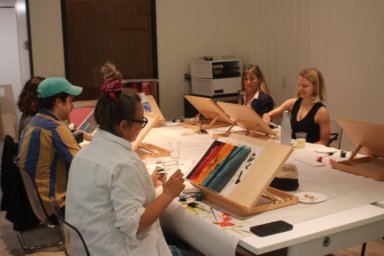 Disset's Paint Your Own Chocolate Canvas class on the North Fork