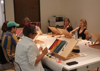 Disset's Paint Your Own Chocolate Canvas class on the North Fork