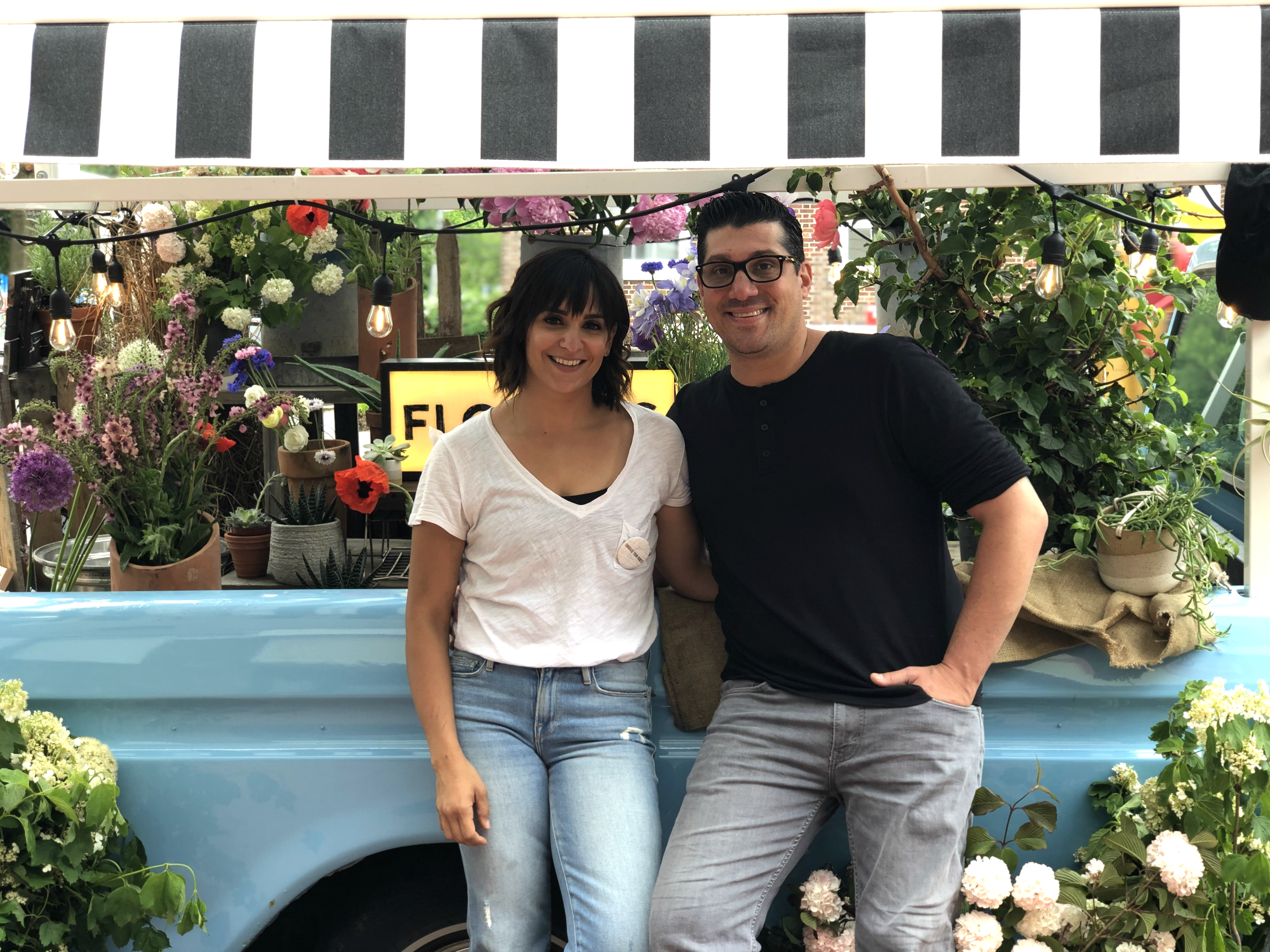 Jaclyn Rutigliano and Marc Iervolino of Hometown Flower Co. with Baby Blue