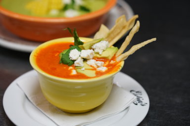 Chef Colin Ambrose's Tortilla Soup as served at Estia's Little Kitchen