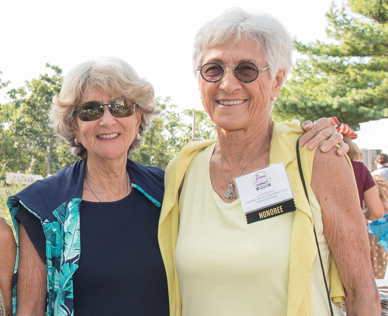 Sherry Fitelson, Lucille Kyvallos at the Out East End Impact Awards