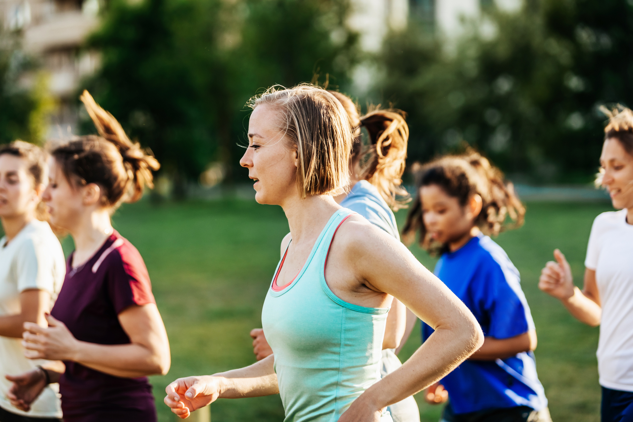 Group Of Women Out Running Together