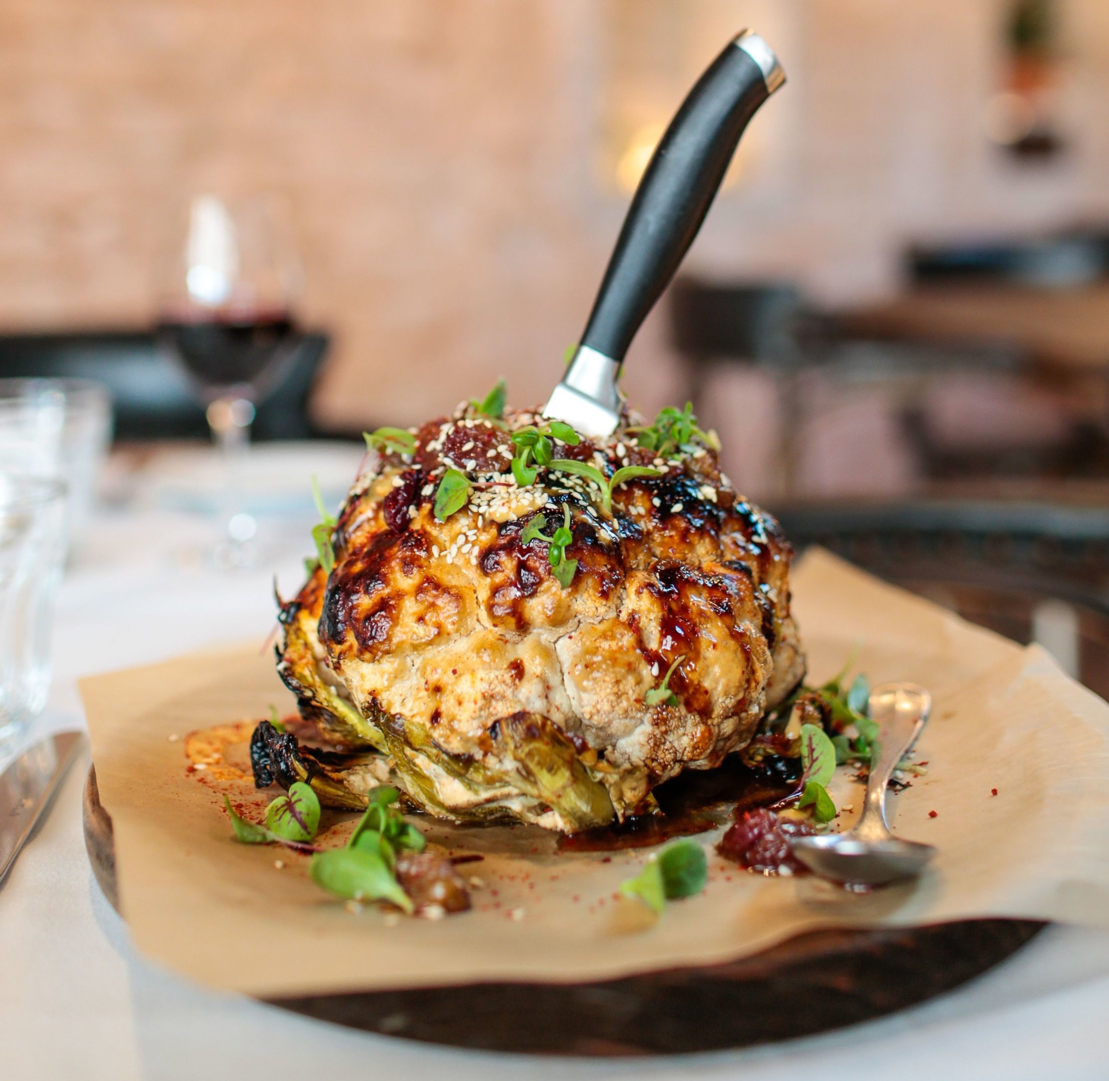 The whole roasted cauliflower at Lulu Kitchen & Bar