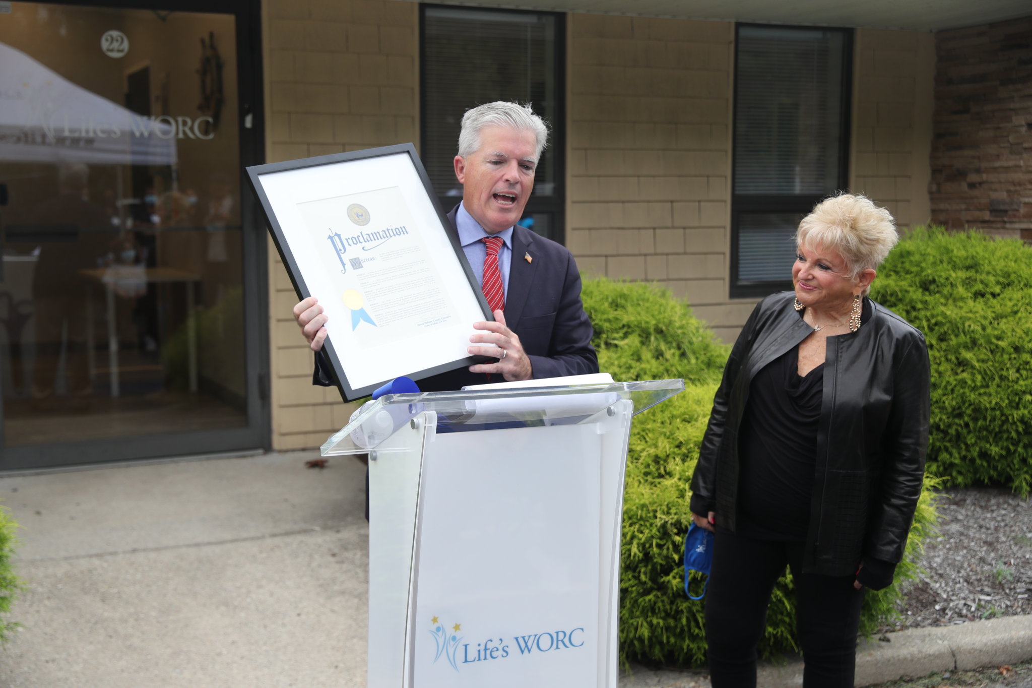 Steve Bellone surprised me by announcing Victoria Schneps-Yunis Day.