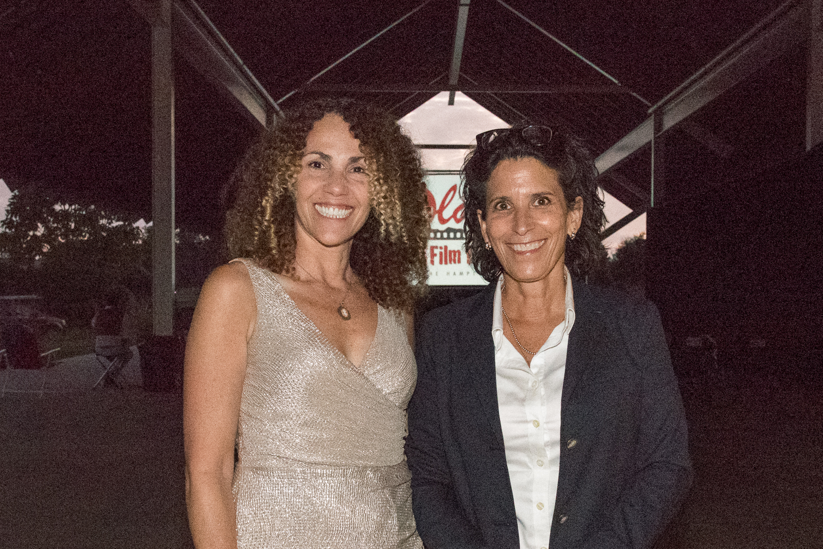 Minerva Perez with filmmaker Christiane Arbesu at the Ola Latino Film Festival.