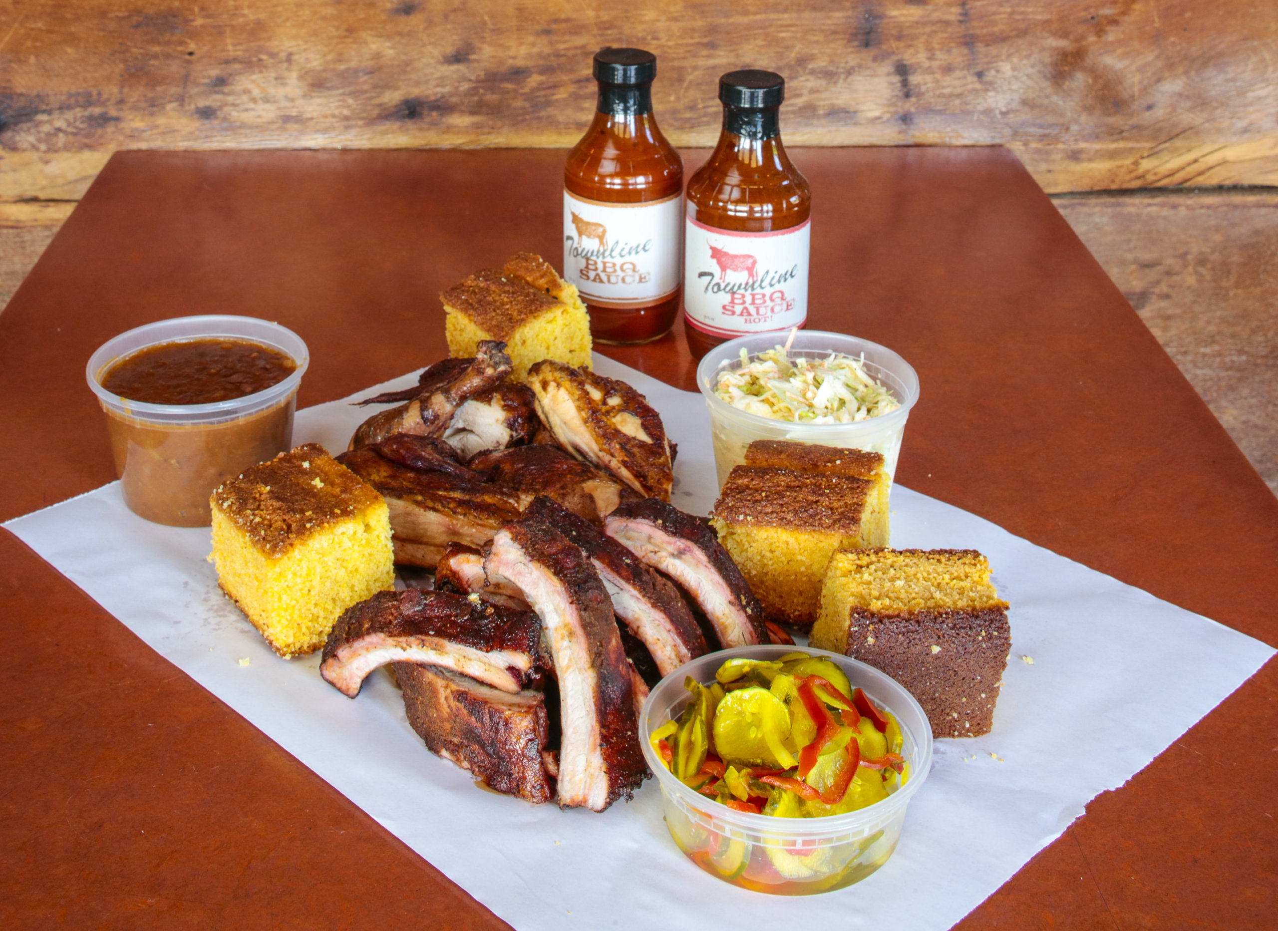 A TownLine BBQ spread