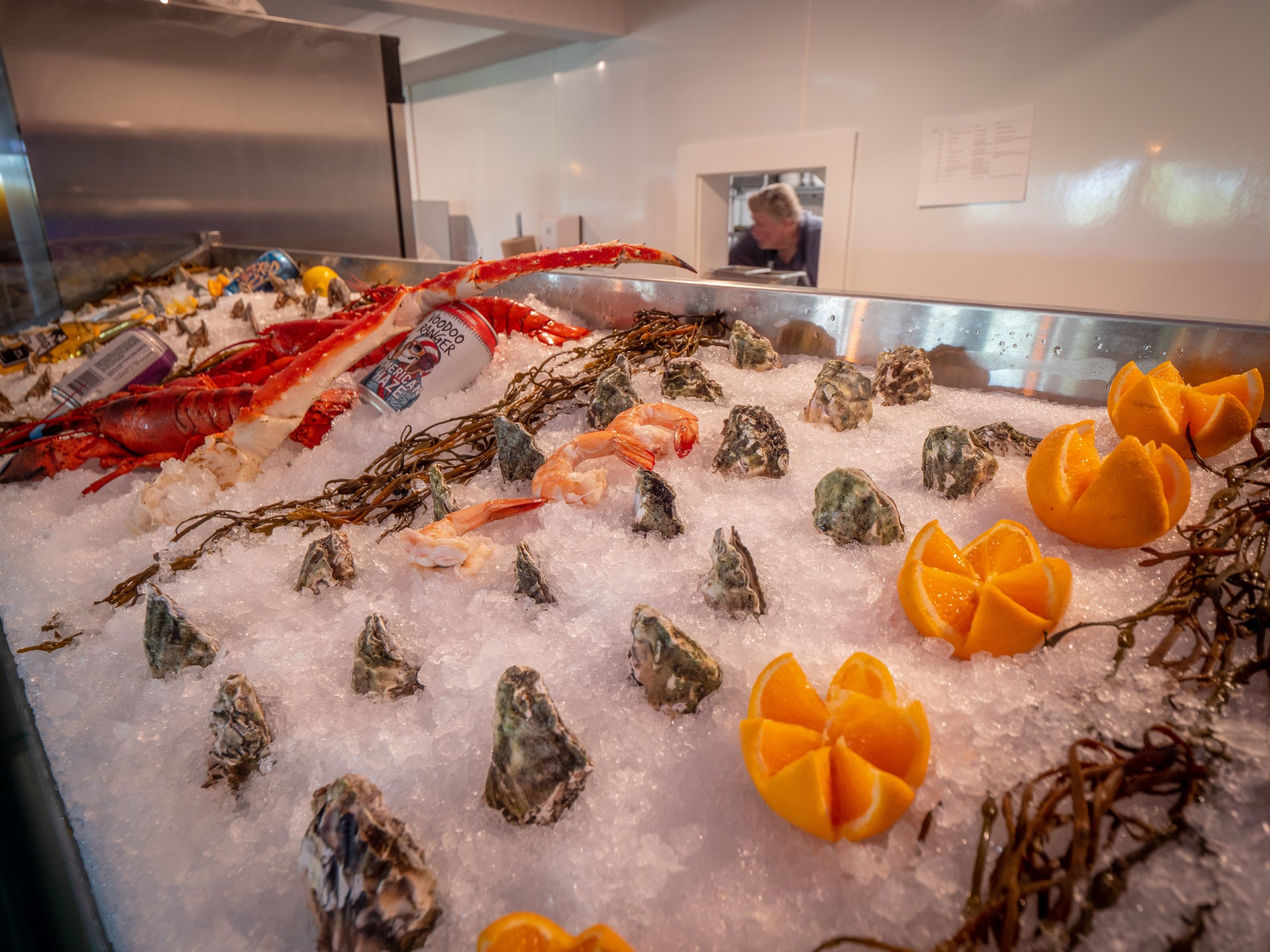 Oysters on ice at Manna at Lobster Inn