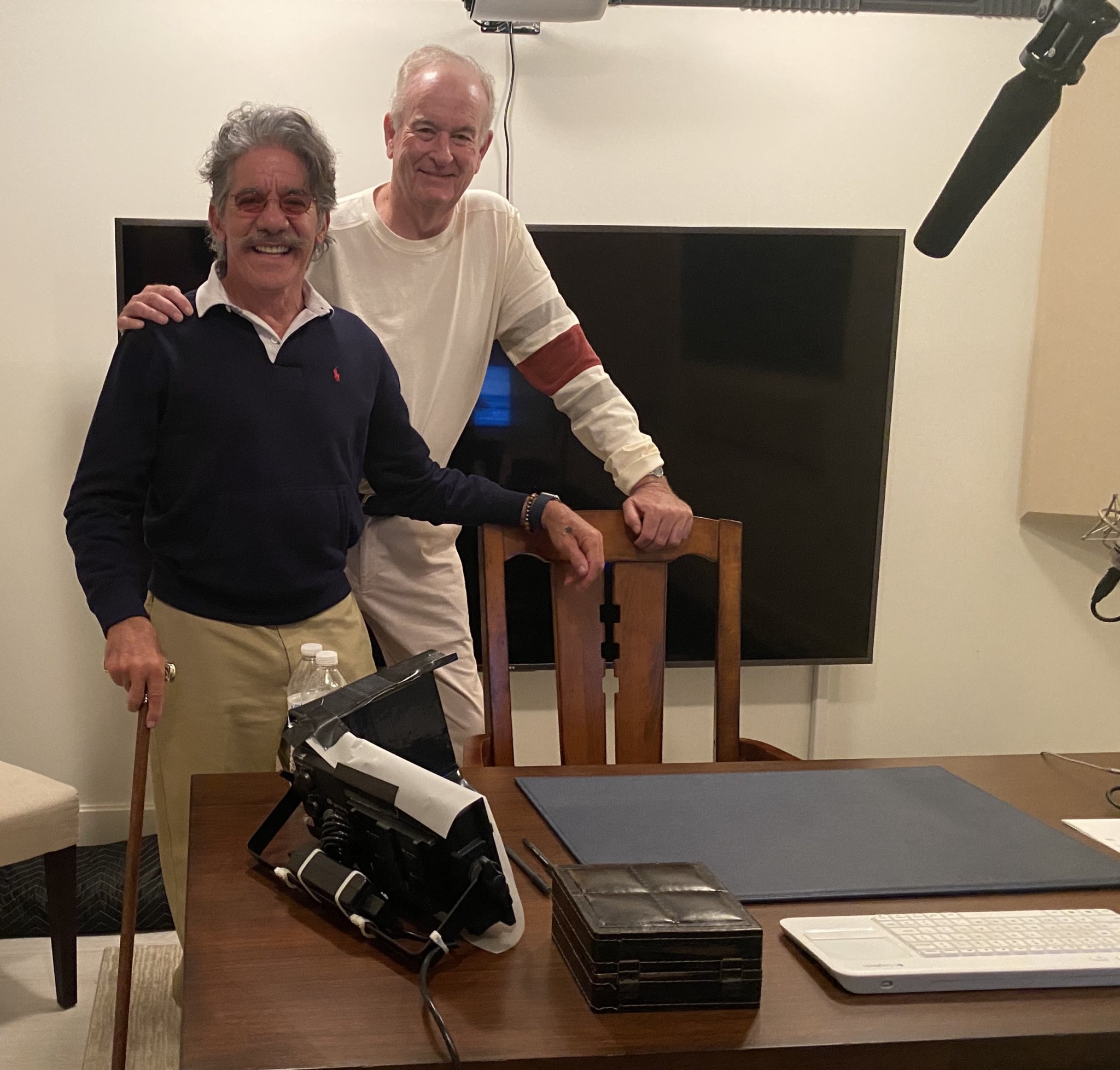 A look at Bill O'Reilly’s broadcasting room in his Montauk home with Geraldo Rivera