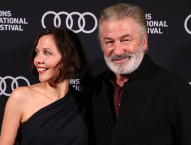 Maggie Gyllenhaal and Alec Baldwin at the 2021 Hamptons International Film Festival HIFF