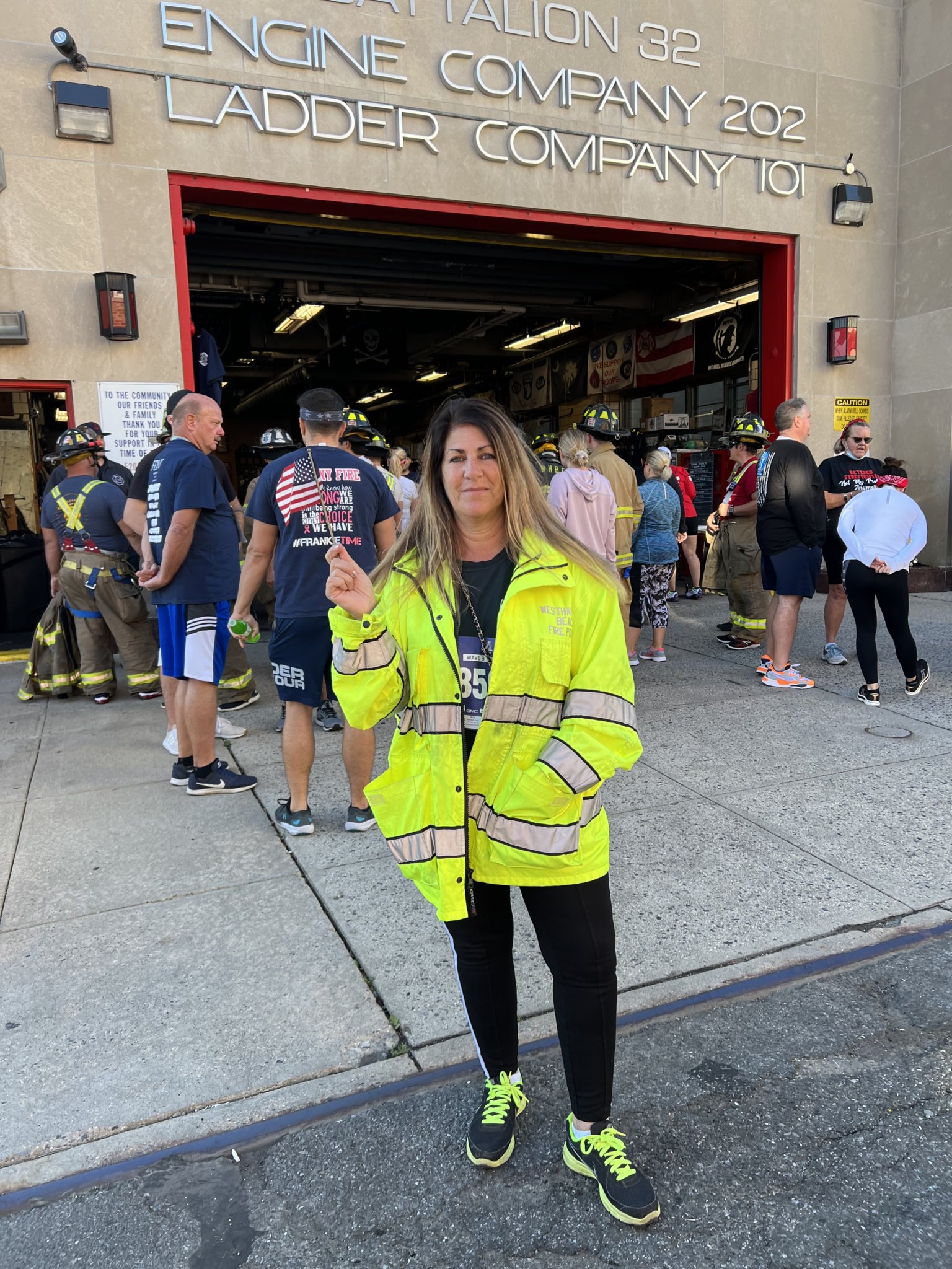 Elyse Richman of Shock in Westhampton joined her fellow firefighters for the 5K supporting the Tunnel to Towers Foundation.