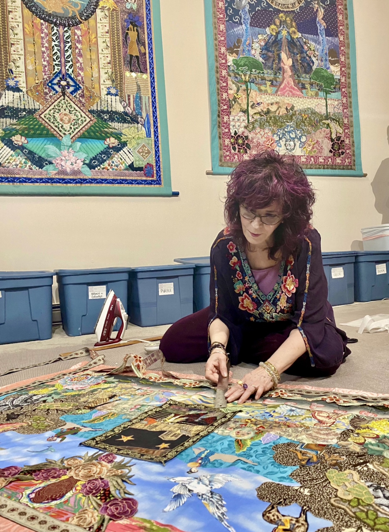 Amy Zerner at work in her Springs studio