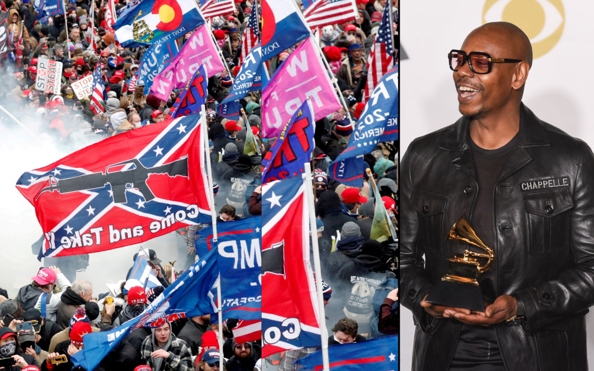 The January 6 insurrection and Dave Chappelle have been hot topics on social media lately