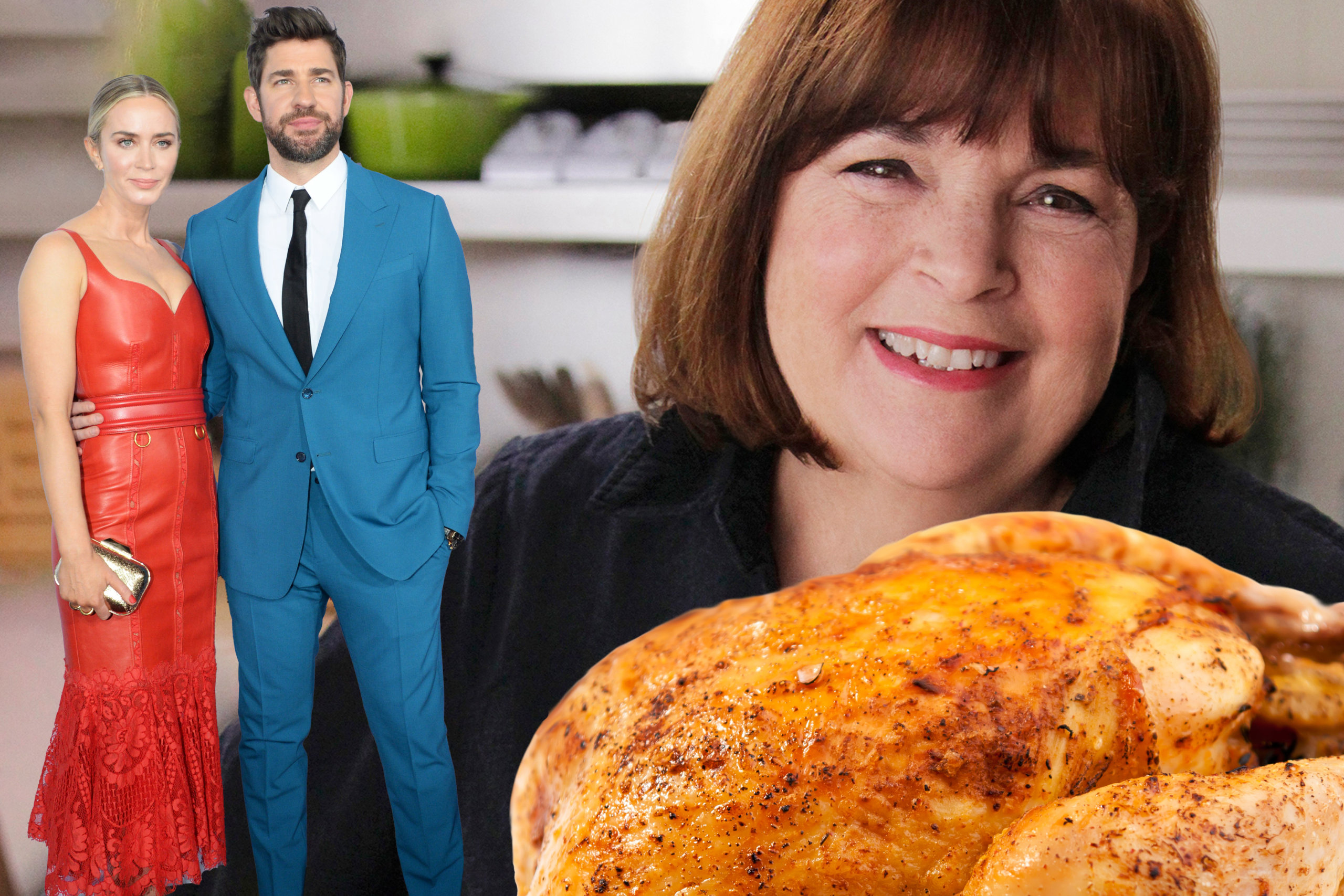 Ina Garten's engagement chicken with Emily Blunt and John Krasinski