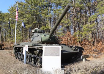 M60 Patton tank displayed at the East Hampton VFW Post 550 in Wainscott