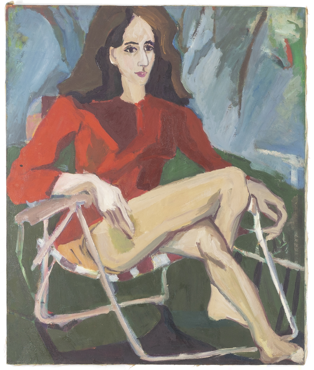 Mimi Gross' "Naomi Schor" (1959, oil on canvas)