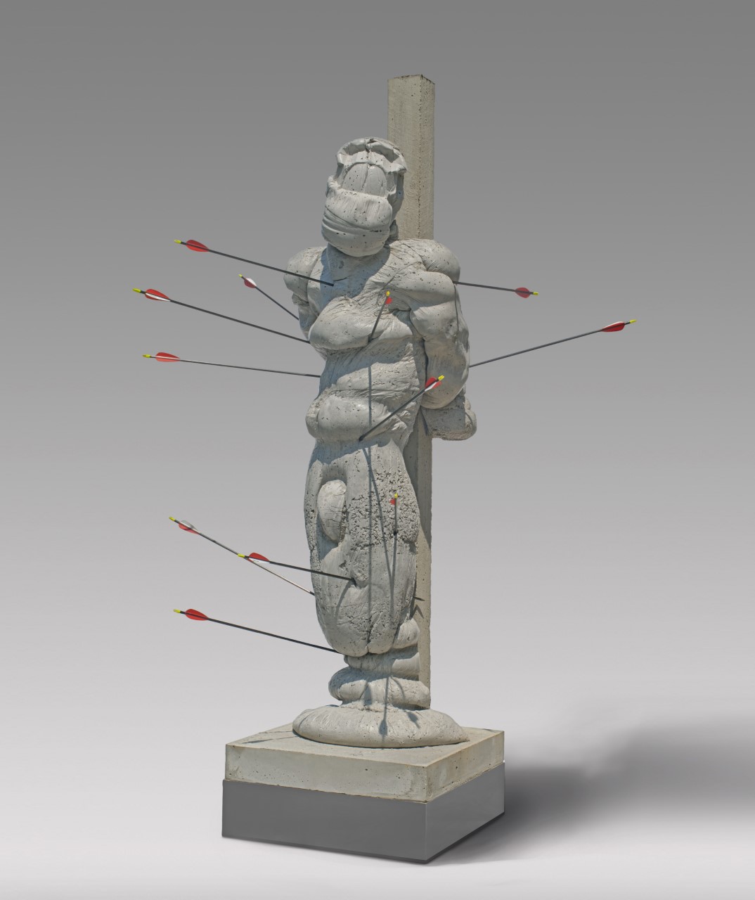 Jeff Muhs' "St. Sebastian" (2012, concrete and arrows) Courtesy Jeff Muhs/Guild Hall