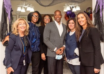 Eric with (l. to r.) Tina Moreno, Maya Snaith, Farah Domond-McKenzie, Lynette Garcia and Janet Koch