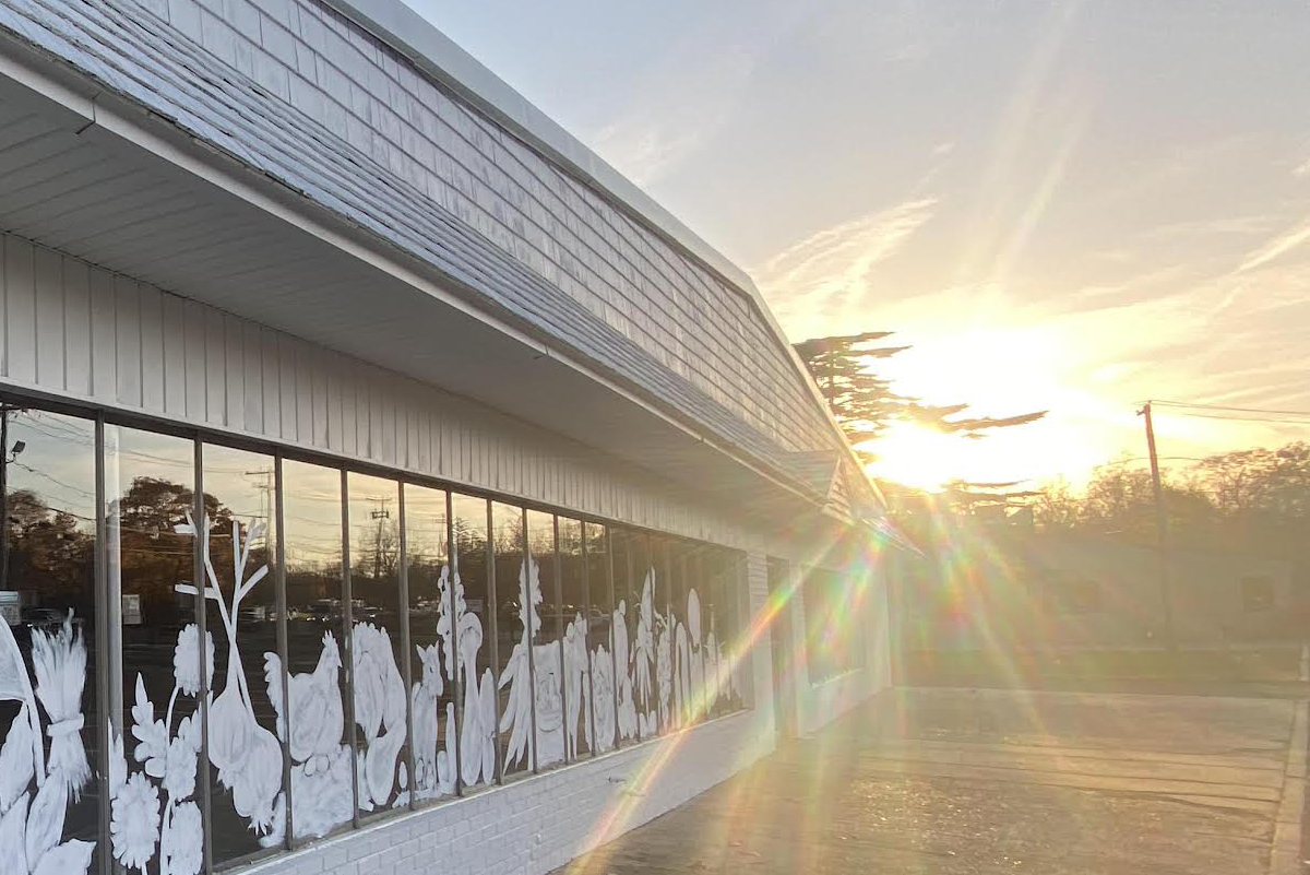 East End Food Market murals in process