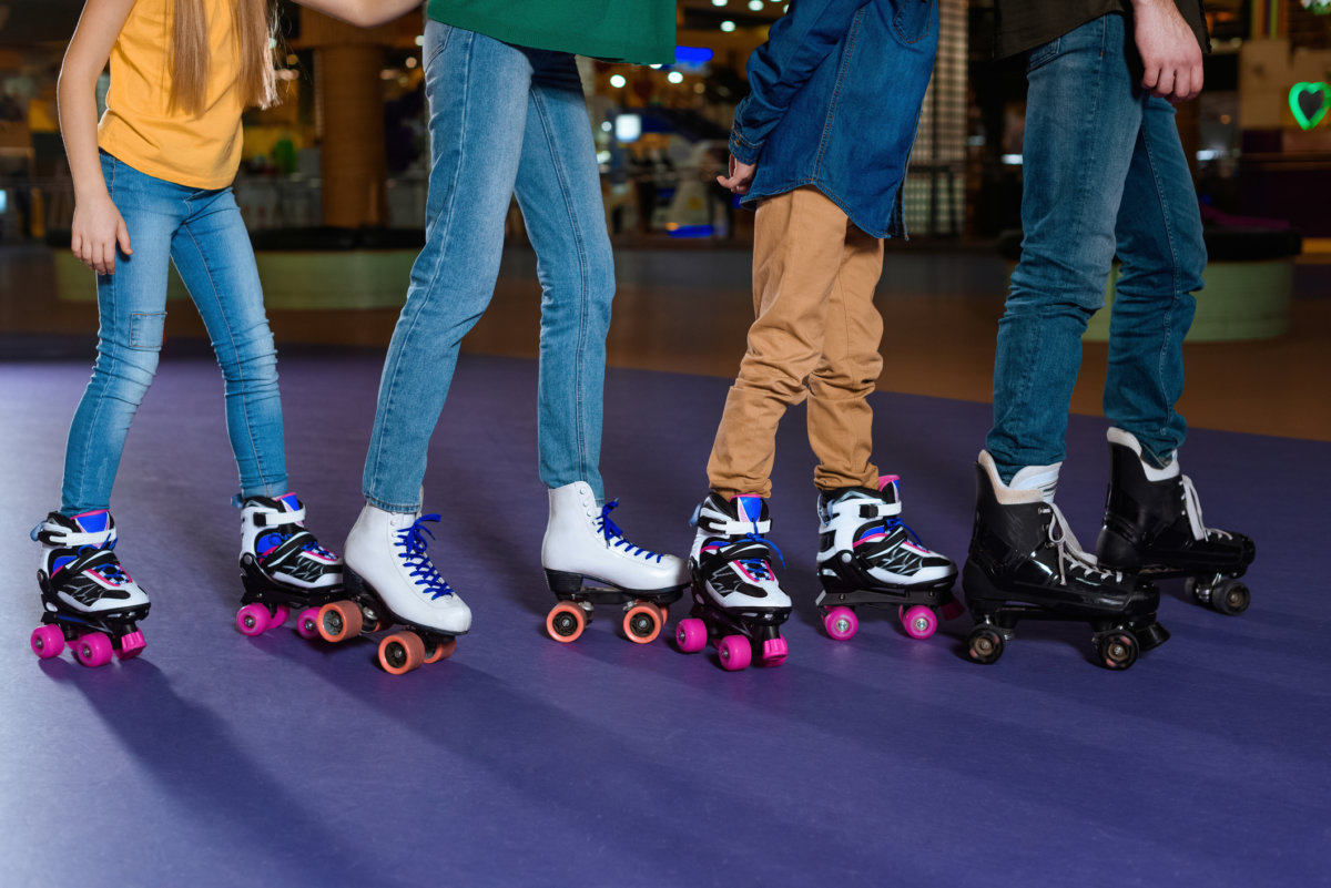 Roller skating is fun for the whole family