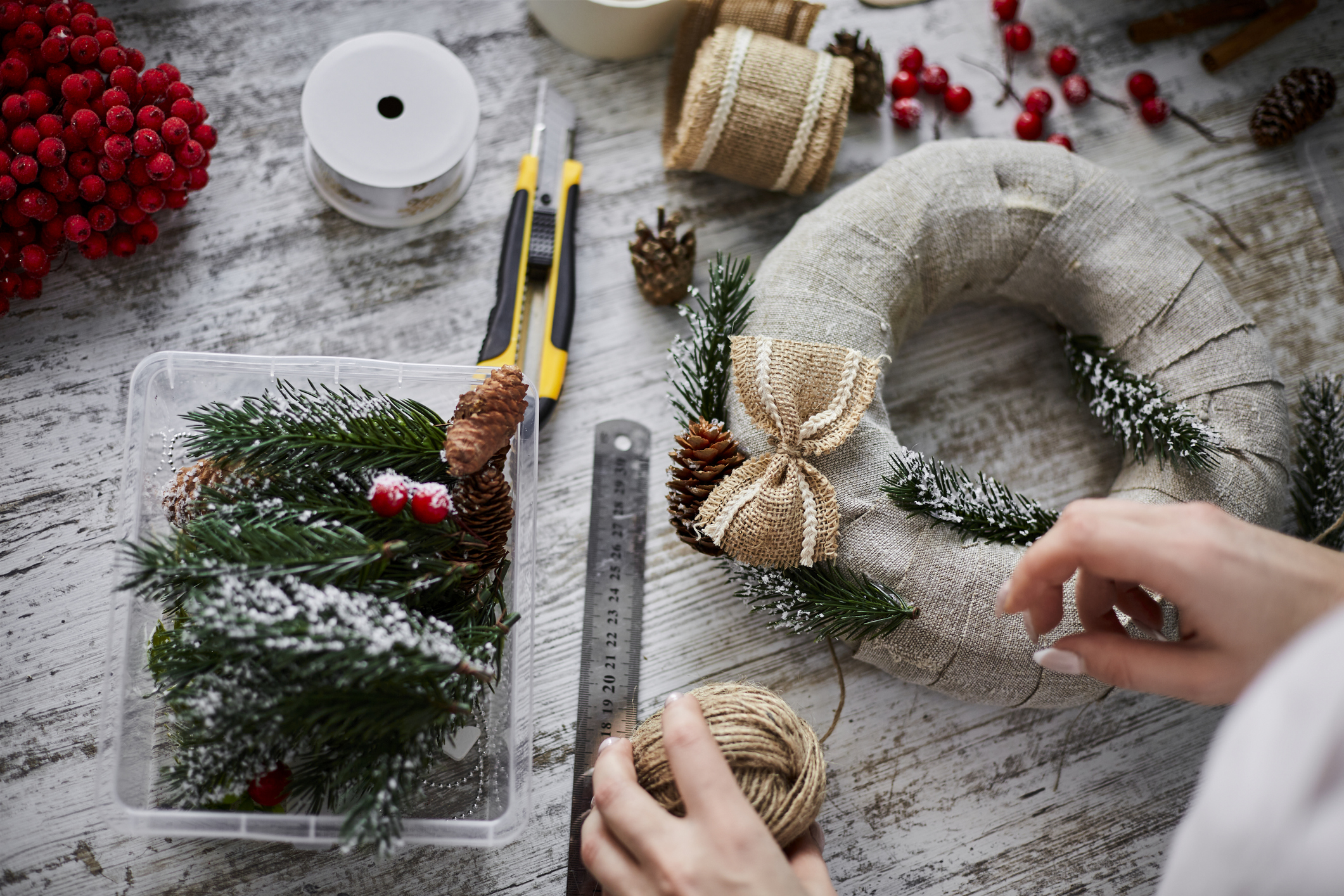 Need a new Christmas wreath? Why not make one!